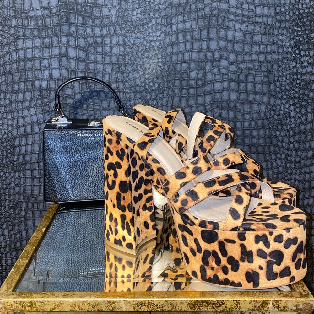 Leopard Platform Heels